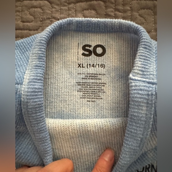 SO Light Blue Sweater - Picture 2 of 3